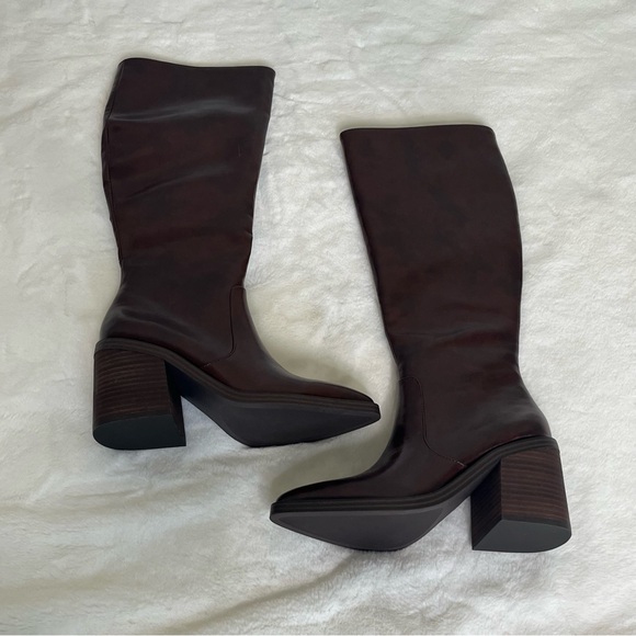 NWT STEVE MADDEN DEXTRA KNEE HIGH BOOTS POINTED TOE IN BROWN SIZE 7 - Picture 4 of 13